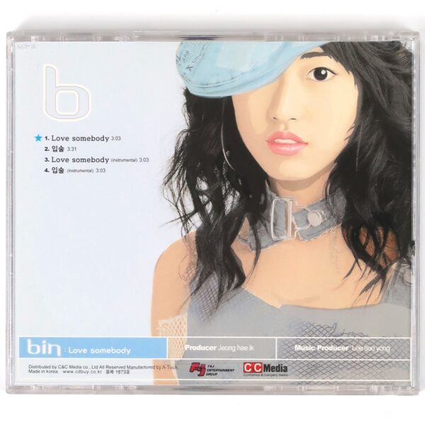Bin - Love Somebody CD Single Album Promo Korea K-Pop 2003 Jeon Hye-bin