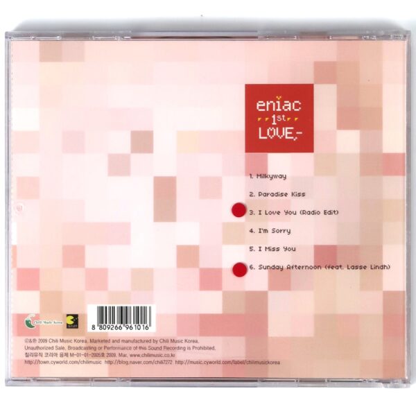 IMG_8940 Eniac - Love CD EP Album Promo Korea K-Pop Electro Rock 2009