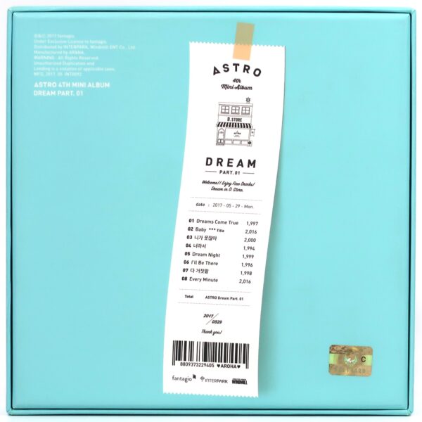 Astro - Dream Part. 01 Moonbin Signed Autographed CD Mini Album 2017