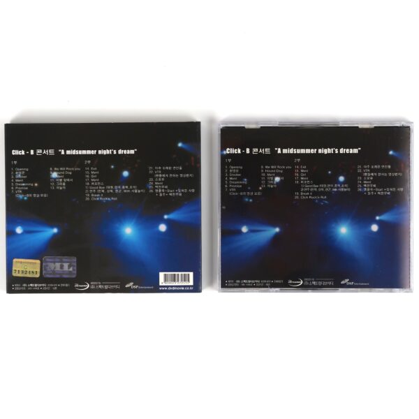 Click-B 2001 Live A Midnight Summer's Dream VCD Video CD K-Pop