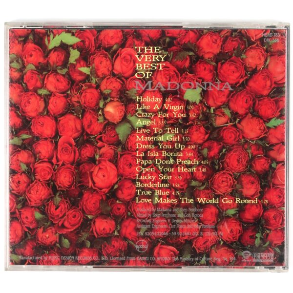 Madonna - The Very Best Of Korean CD Compilation Album 1992