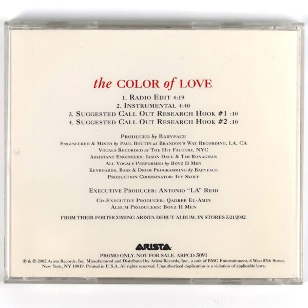 IMG_0735 Boyz II Men - The Color of Love Korean Promo Single CD US Korea