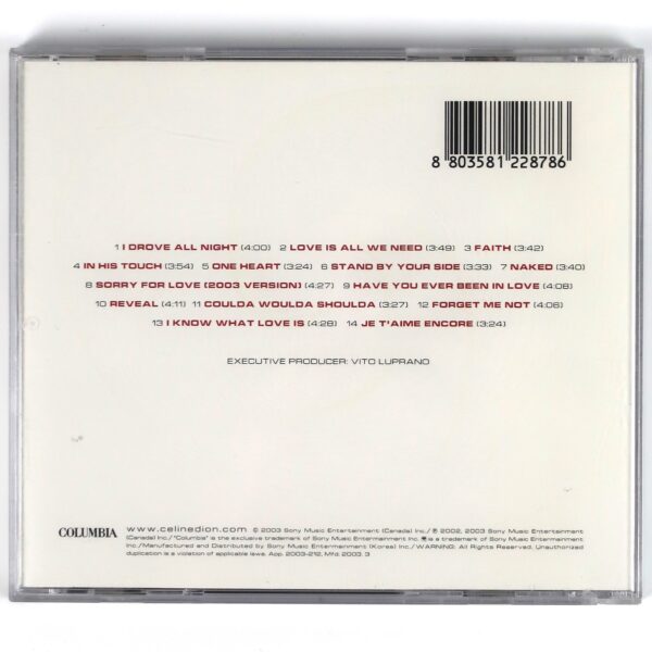 Celine Dion - One Heart Korean CD Album Korea
