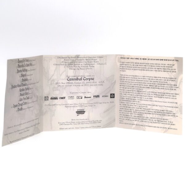 Cannibal Corpse - Vile Korean CD Album 2000 Metal Korea