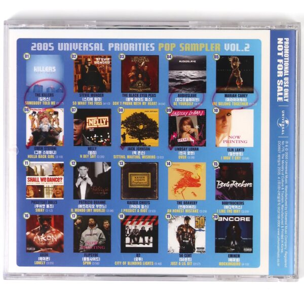 2005 Universal Priorities Pop Sampler Vol. 2 The Killers Korea CD Mariah Carey