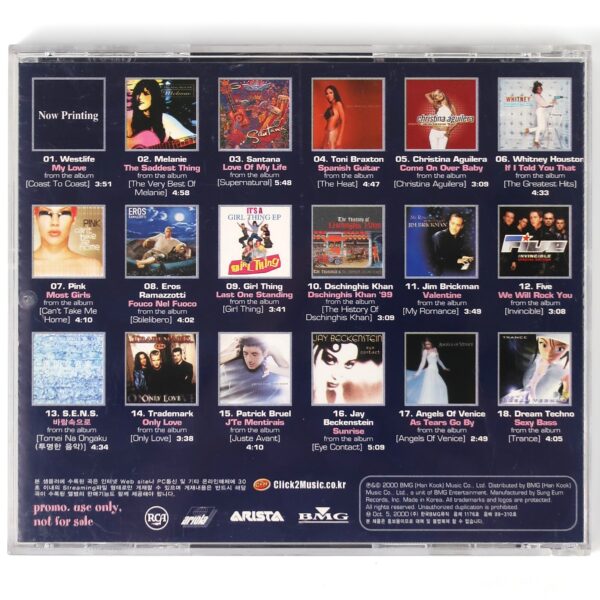 BMG Hot Sampler October 2000 CD Westlife Cover Korea Christina Aguilera