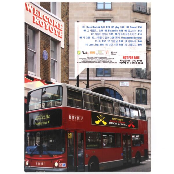 Koyote - In London Signed To Bae Seul Ki Album CD Promo K-Pop 2006