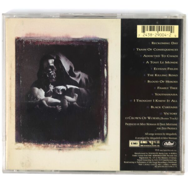 Megadeth - Youthanasia Korean Album CD Korea