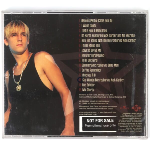 IMG_9706 Aaron Carter - Most Requested Hits Korean Album CD Promo Korea