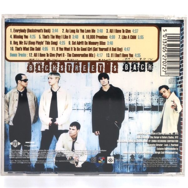 Backstreet Boys - Backstreet's Back Korean CD Album Korea Rock Records