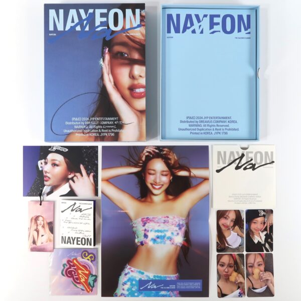 IMG_3010 Nayeon - Na Signed Autographed CD Album Blue / A Ver. Promo Twice 2024