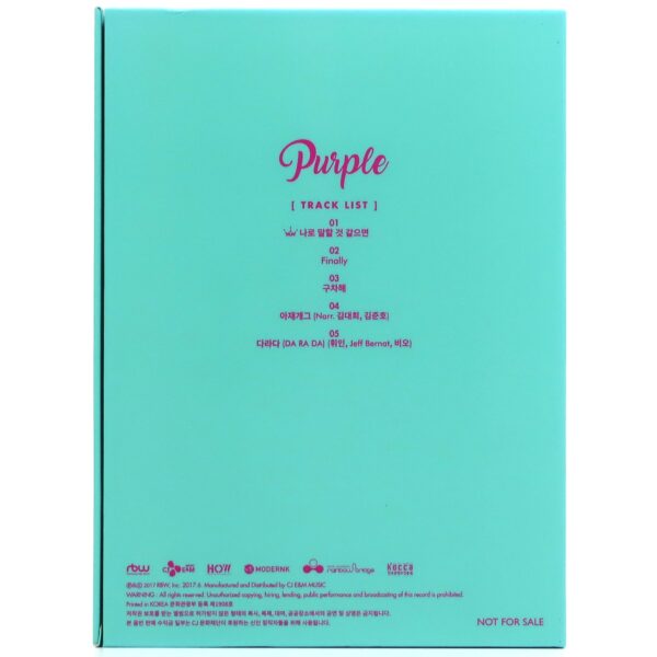 Mamamoo - Purple Album CD Promo Printed Signatures Autographs