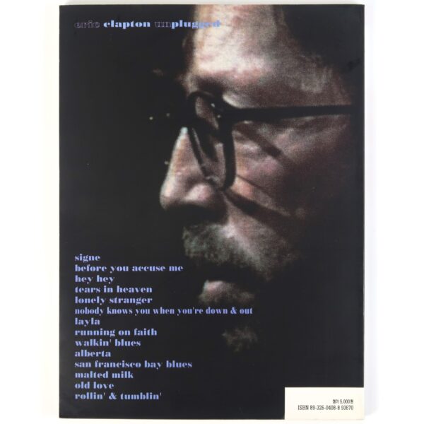 Eric Clapton Unplugged Korean Band Score Book Guitar Drum Tab Tablature
