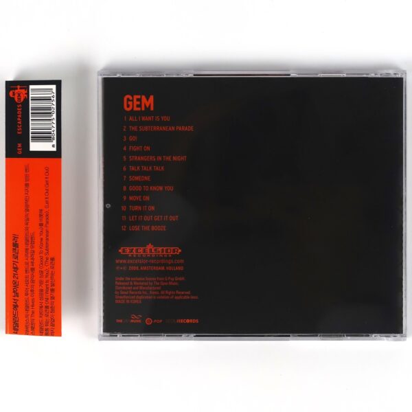 Gem - Escapades Korean CD Album Korea OBI Netherlands Rock Excelsior 2006
