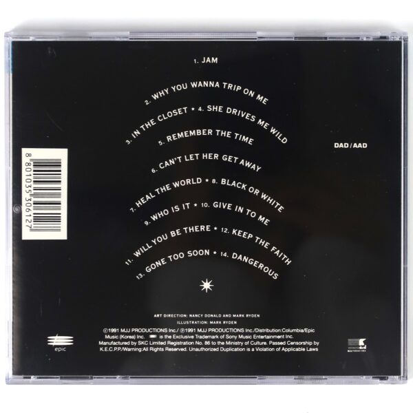 Michael Jackson - Dangerous Korean CD Album Korea