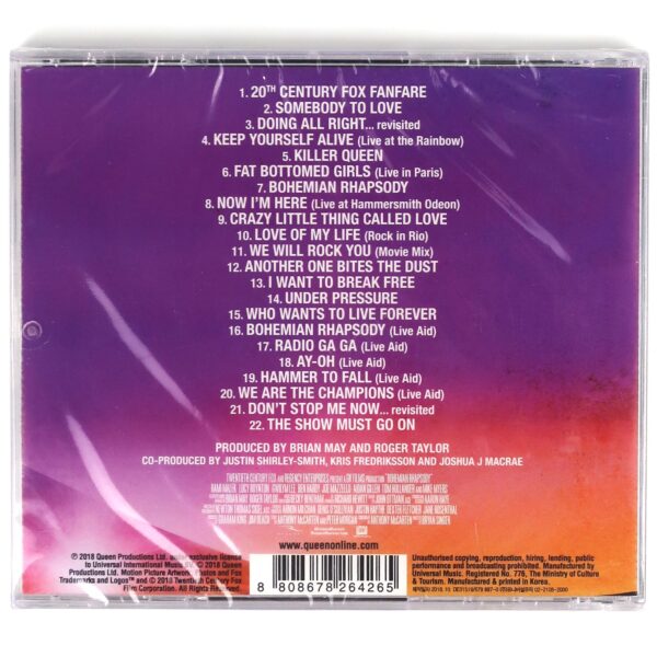 Queen - Bohemian Rhapsody (The Original Soundtrack) Sealed Korean CD Album Korea