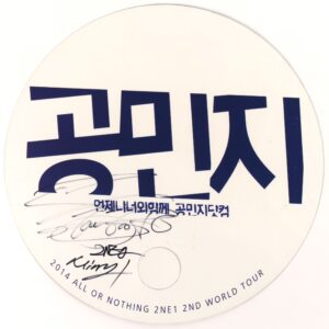 2NE1 Minzy Signed Autographed Concert Fan 2014 All Or Nothing World Tour