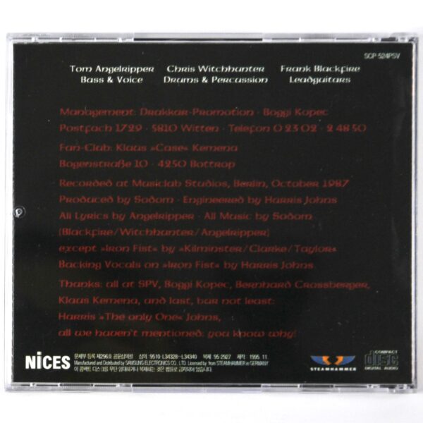 Sodom - Persecution Mania Korean CD Album Korea