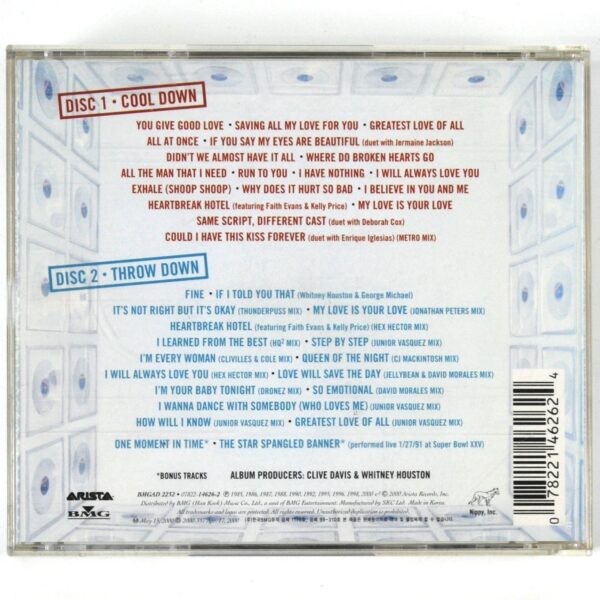 Whitney Houston - The Greatest Hits Korean Double CD Album Hype Sticker Korea