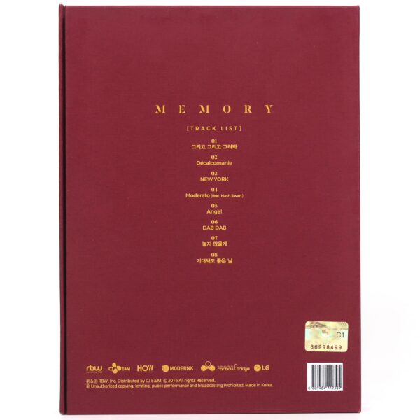 IMG_5597 Mamamoo - Memory Album CD No Photocard K-Pop 2016