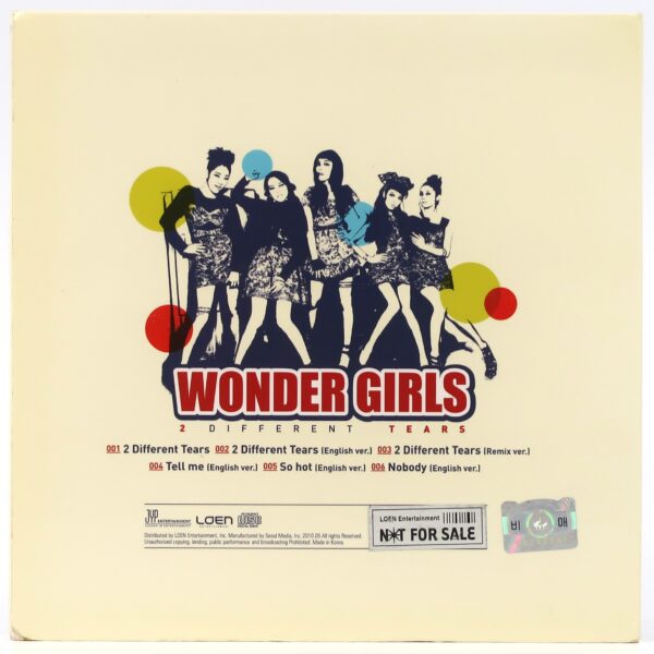 IMG_5629 Wonder Girls - 2 Different Tears Single Album Promo CD K-Pop 2010