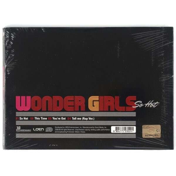Wonder Girls - So Hot Single Album CD Sealed K-Pop 2008 - Korea Disco