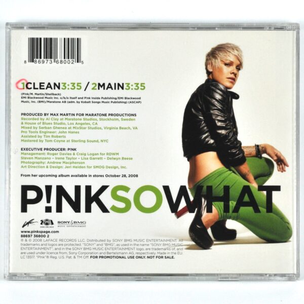 P!NK - So What Korean Promo Single CD Album Korea Pink