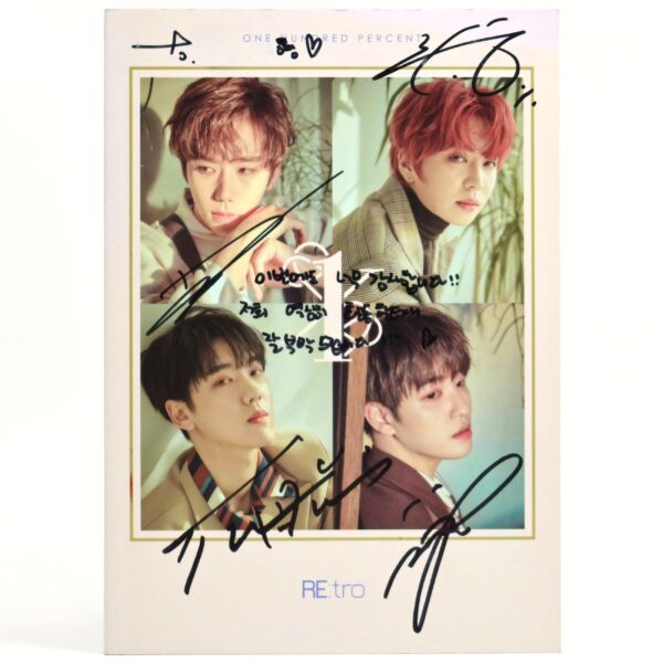 One Hundred Percent - RE:tro Signed Autographed CD Album Promo 100 % 2019