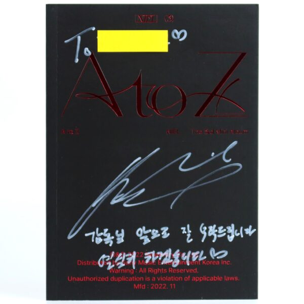 IMG_7879 Niel - A to Z Signed Autographed Album Promo CD 2022 K-Pop Teen Top