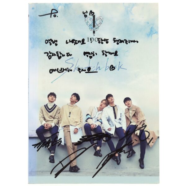 100% - Sketchbook Signed Autographed Album CD Promo K-Pop 2017