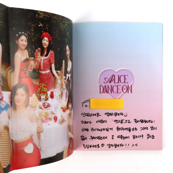 Alice - Dance On Signed + Message CD Single Album Promo K-Pop 2022 Elris
