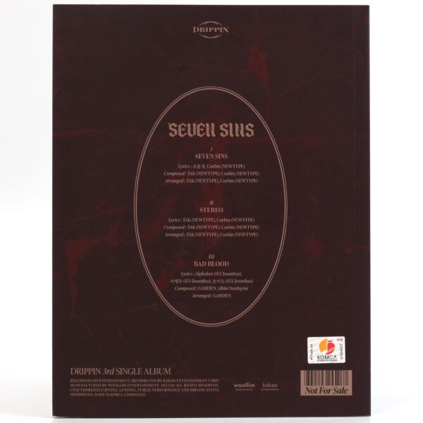 Drippin - Seven Sins Signed + Message CD Single Album Promo K-Pop 2023
