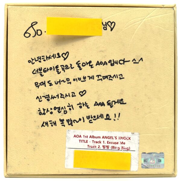 AOA - Angel's Knock Signed Autographed + Message CD Album Promo 2017 [read]