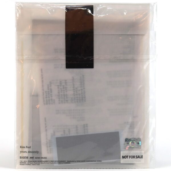 Kim Feel - Yours, Sincerely Album CD Promo K-Pop 2019