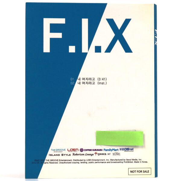 IMG_1156 F.I.X - She's My Girl Signed Autographed CD Single Album Promo 2012 K-Pop FIX