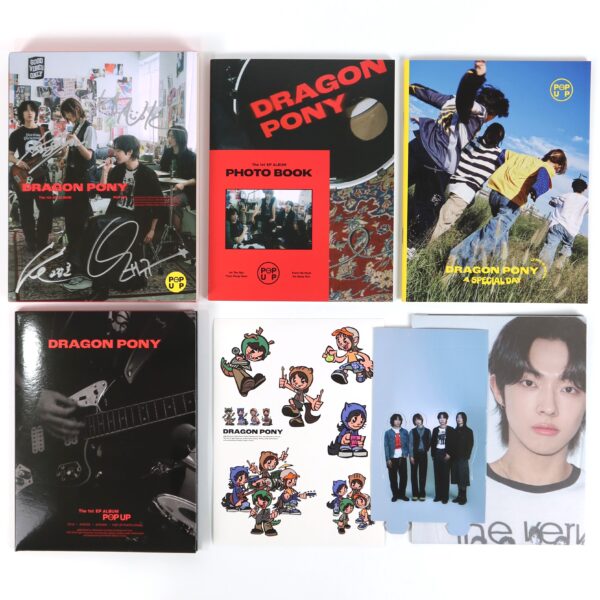 Dragon Pony - Pop Up 1st EP Album Signed Autographed CD Promo 2024 K-Pop K-Rock