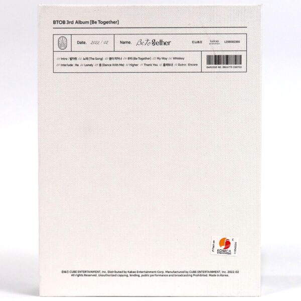 BTOB - Be Together [Be Love Ver.] Album CD + Peniel PC K-Pop 2022