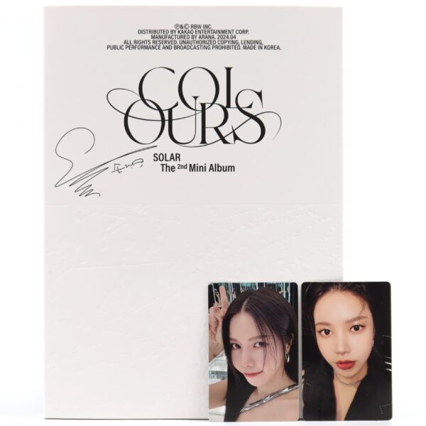 Solar - Colours Album CD Album Promo Printed Signature Mamamoo K-Pop 2024