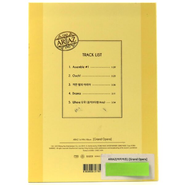 Ariaz - Grand Opera Signed CD Mini Album Promo 2019 K-Pop