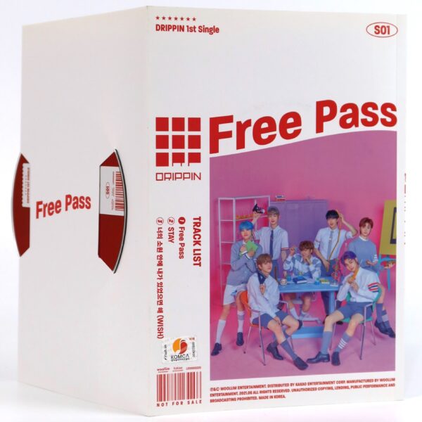 Drippin - Free Pass [B Ver.] Signed Autographed CD Single Album Promo K-Pop 2021
