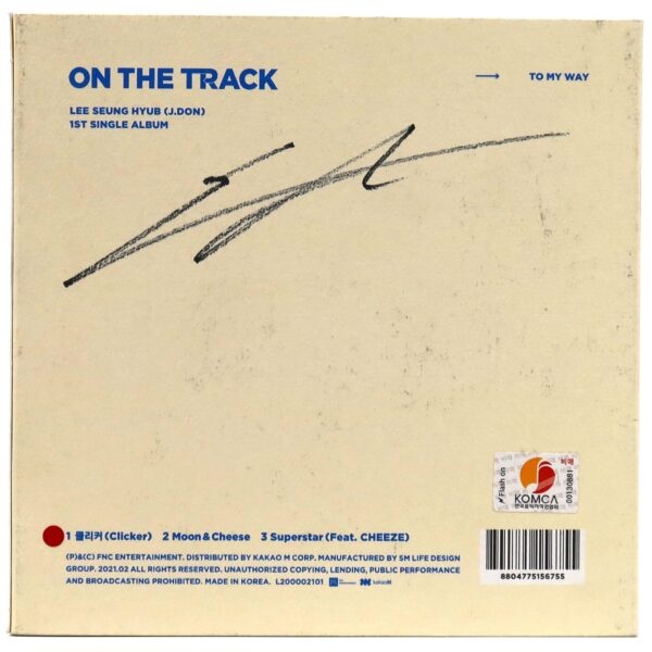 Lee Seung Hyub (J.Don) - On The Track Signed CD Single Album N.Flying 2021