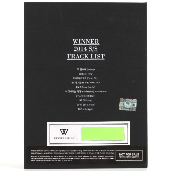 Winner - 2014 S/S Signed Autographed CD Album Promo K-Pop 2015 2