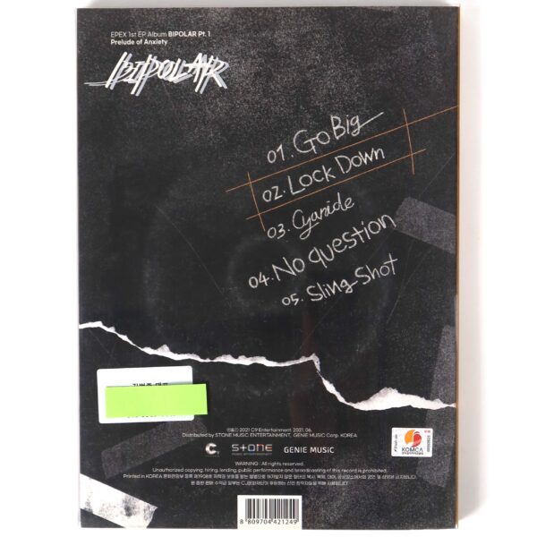 Epex - Bipolar Pt.1 Prelude of Anxiety [Reality Ver.] Signed CD Album 2021