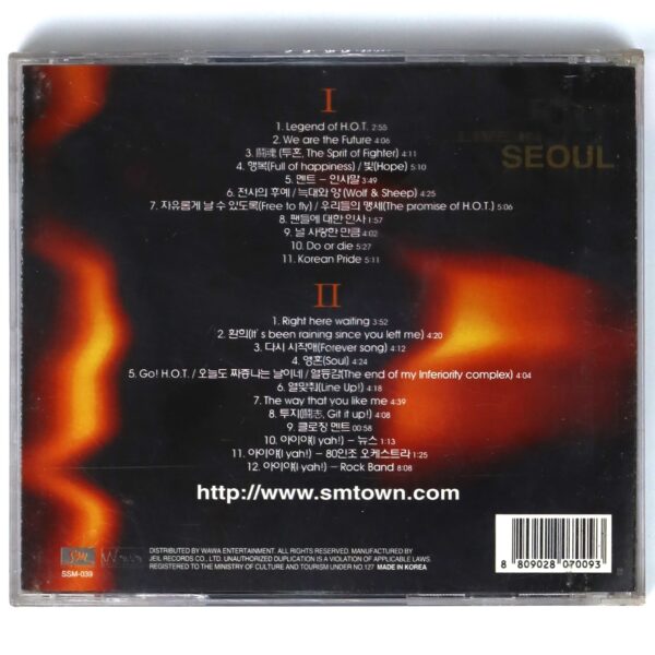 H.O.T - '99 Live In Seoul Album CD Early K-Pop 1999 SM [read]