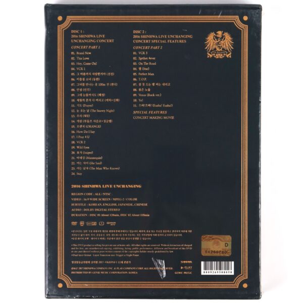 2016 Shinhwa Live Unchanging Sealed DVD K-Pop