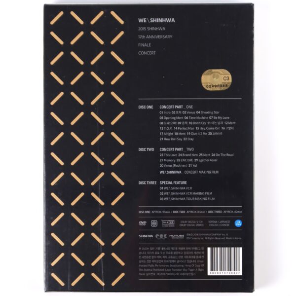Shinhwa - We 2015 17th Anniversary Finale Concert Sealed DVD K-Pop