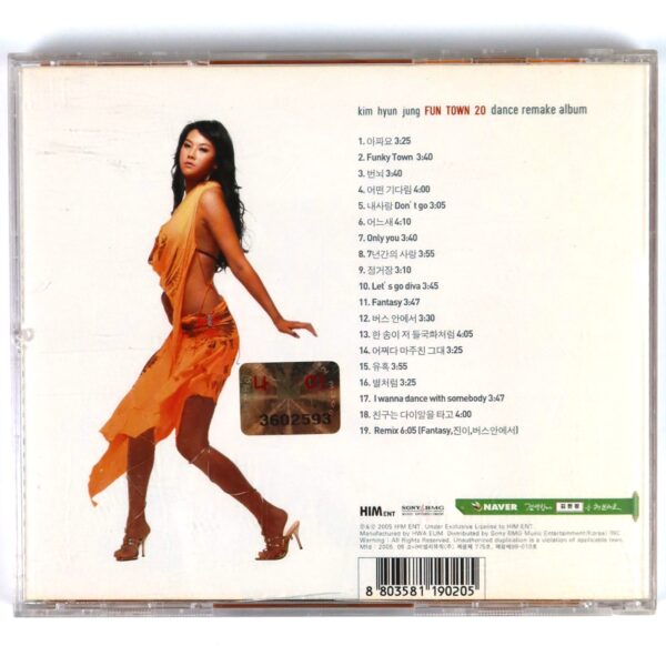 IMG_4859 Kim Hyun Jung - Fun Town 20 Dance Remake Album CD K-Pop 2005