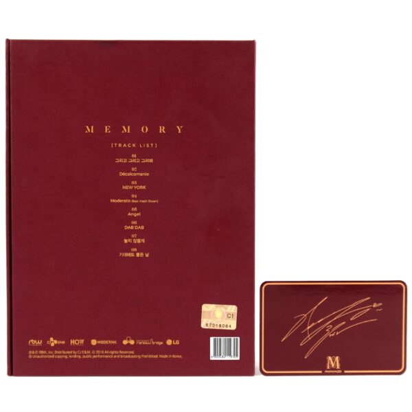 Mamamoo - Memory Album CD Hwasa Photocard K-Pop 2016