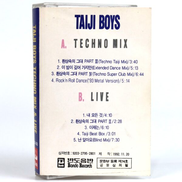 IMG_6320 Seo Taiji And Boys - Techno Mix & Live Album Cassette Tape + Insert K-Pop 1992