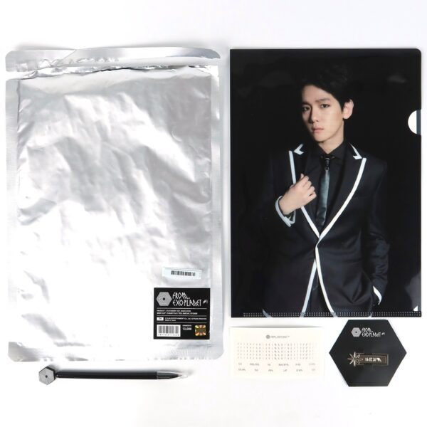 IMG_7666 Exo Baek Hyun Stationery Set Complete Clip File Pen Sticker K-Pop
